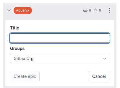Create a GitLab epic from an epic board